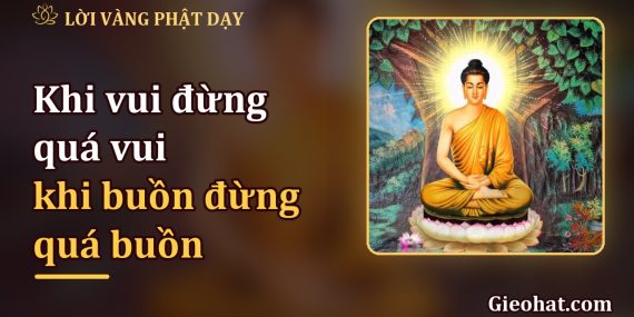 Khi vui đừng quá vui, khi buồn đừng quá buồn: giữ lòng quân bình